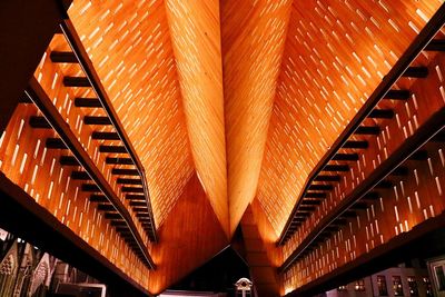 Low angle view of illuminated ceiling in building