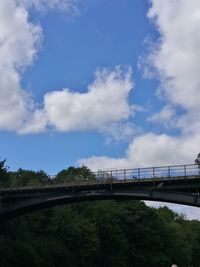 Low angle view of bridge against sky