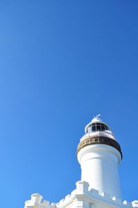 Cape byron lighthouse with clear blue sky background