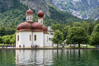 View of building by lake