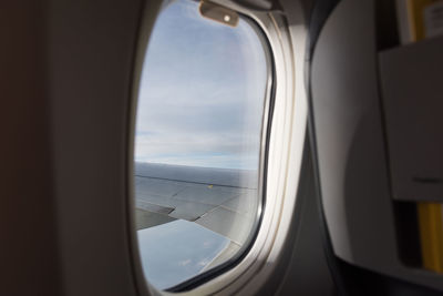 View of airplane window