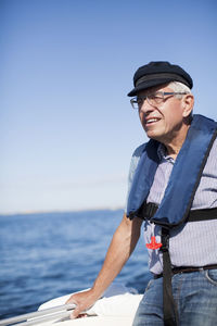 Senior man at sea