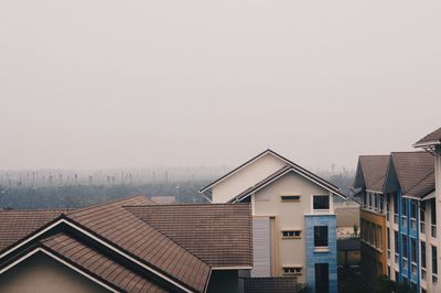 Houses against clear sky