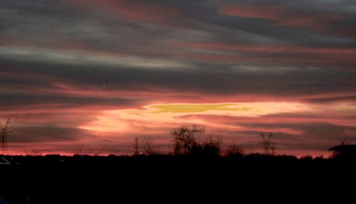 Scenic view of dramatic sky during sunset