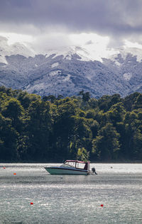 Scenic view of lake against mountains