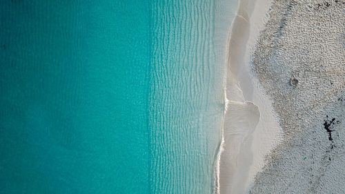 High angle view of beach