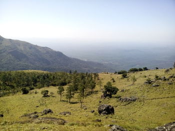 Scenic view of landscape against sky