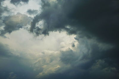 Low angle view of clouds in sky