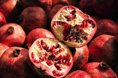 Close-up of pomegranates for sale in market