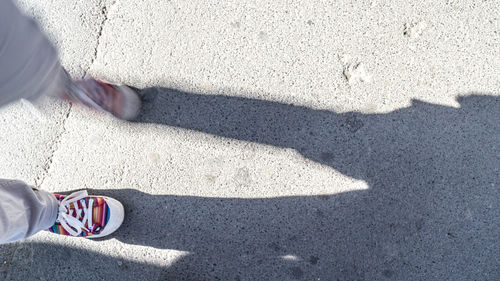 Low section of woman standing on ground