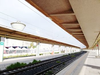 View of railroad station platform