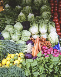 Full frame shot of various vegetables