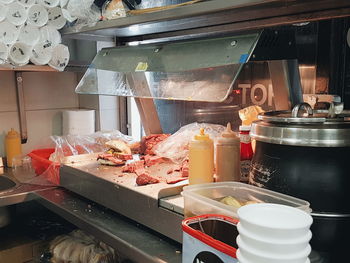 Food on table in restaurant