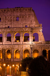 View of historical building against sky at night