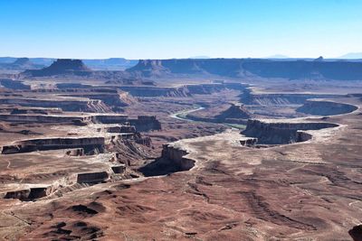 Aerial view of dramatic landscape