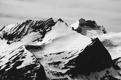 Scenic view of snow capped mountain against sky