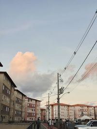 Low angle view of buildings against sky