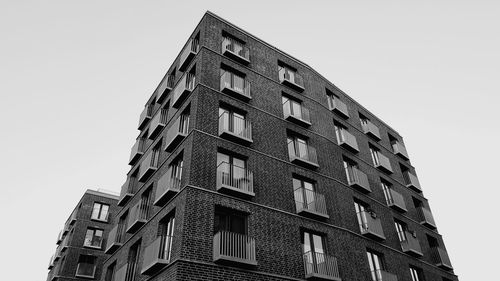 Low angle view of building against clear sky