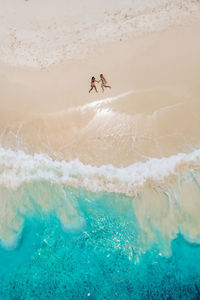 Man swimming in sea