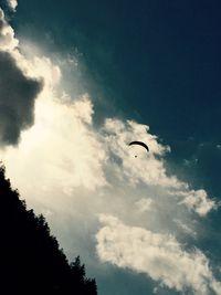 Low angle view of cloudy sky