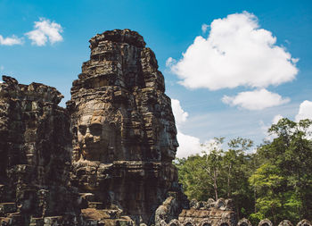 Low angle view of temple against sky