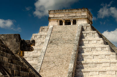 Low angle view of old building against sky