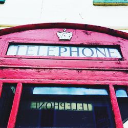 Low angle view of information sign