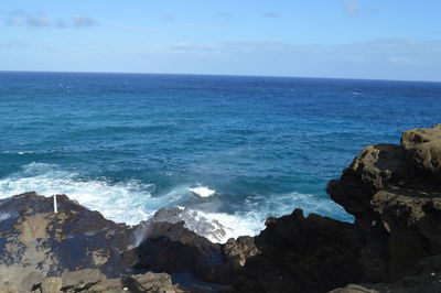 Scenic view of sea against sky