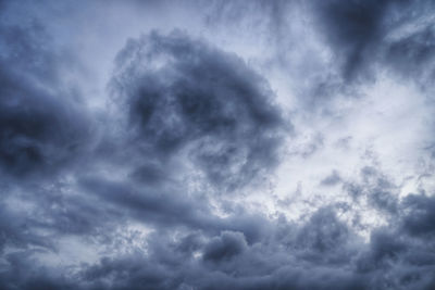 Low angle view of storm clouds in sky