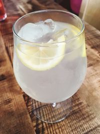 Close-up of drink on table