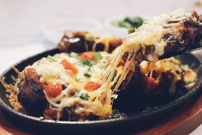 Close-up of food in plate