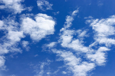 Low angle view of clouds in sky