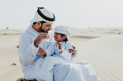 Young couple on beach