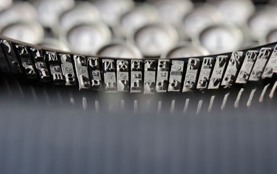 Close up of typewriter