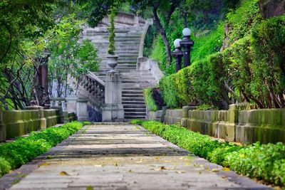 View of a historical way and stairs