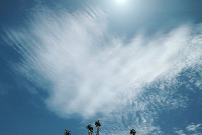 Low angle view of cloudy sky