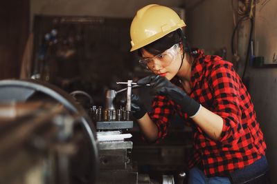 Portrait of woman working