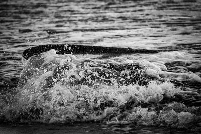 Waves rushing towards shore