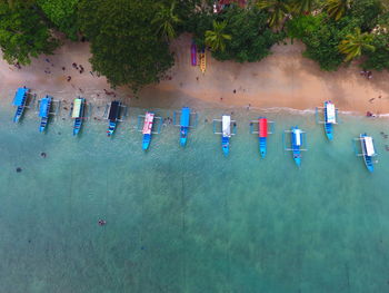 High angle view of swimming pool