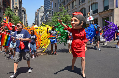 Full length of woman standing in city