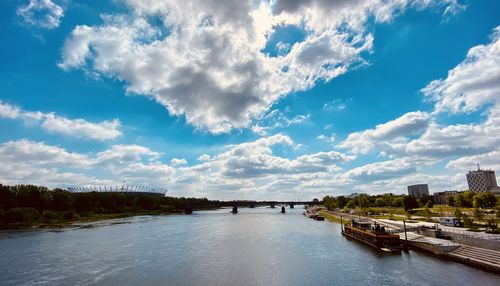 Scenic view of river against sky