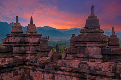 Borobudur temple in central java in indonesia. 