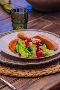 Close-up of food in bowl on table