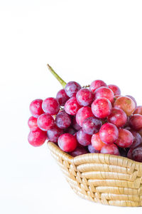 Close-up of strawberries in basket