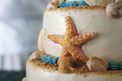 Cake with seashells