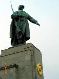 Low angle view of statue