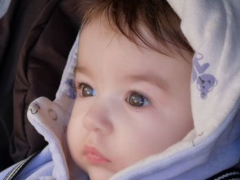 Close-up of cute baby girl