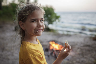 Portrait of girl smiling