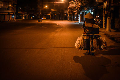 City street at night