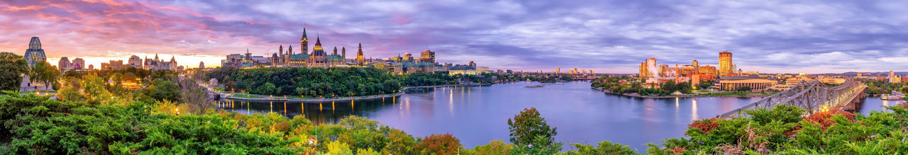 Panoramic view of buildings against sky